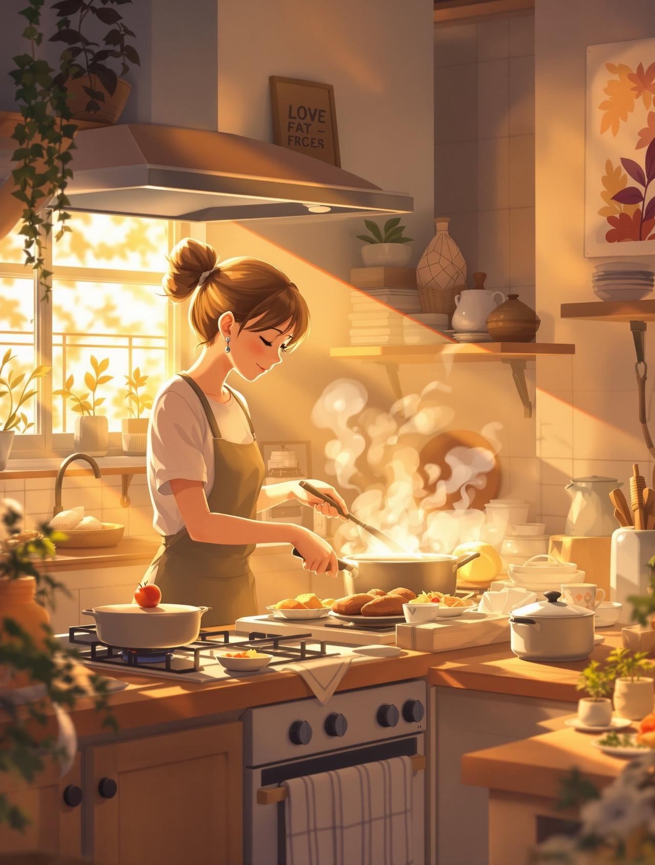 黄果漫剧作品 - 妈妈的厨房，温情家庭题材动漫短剧